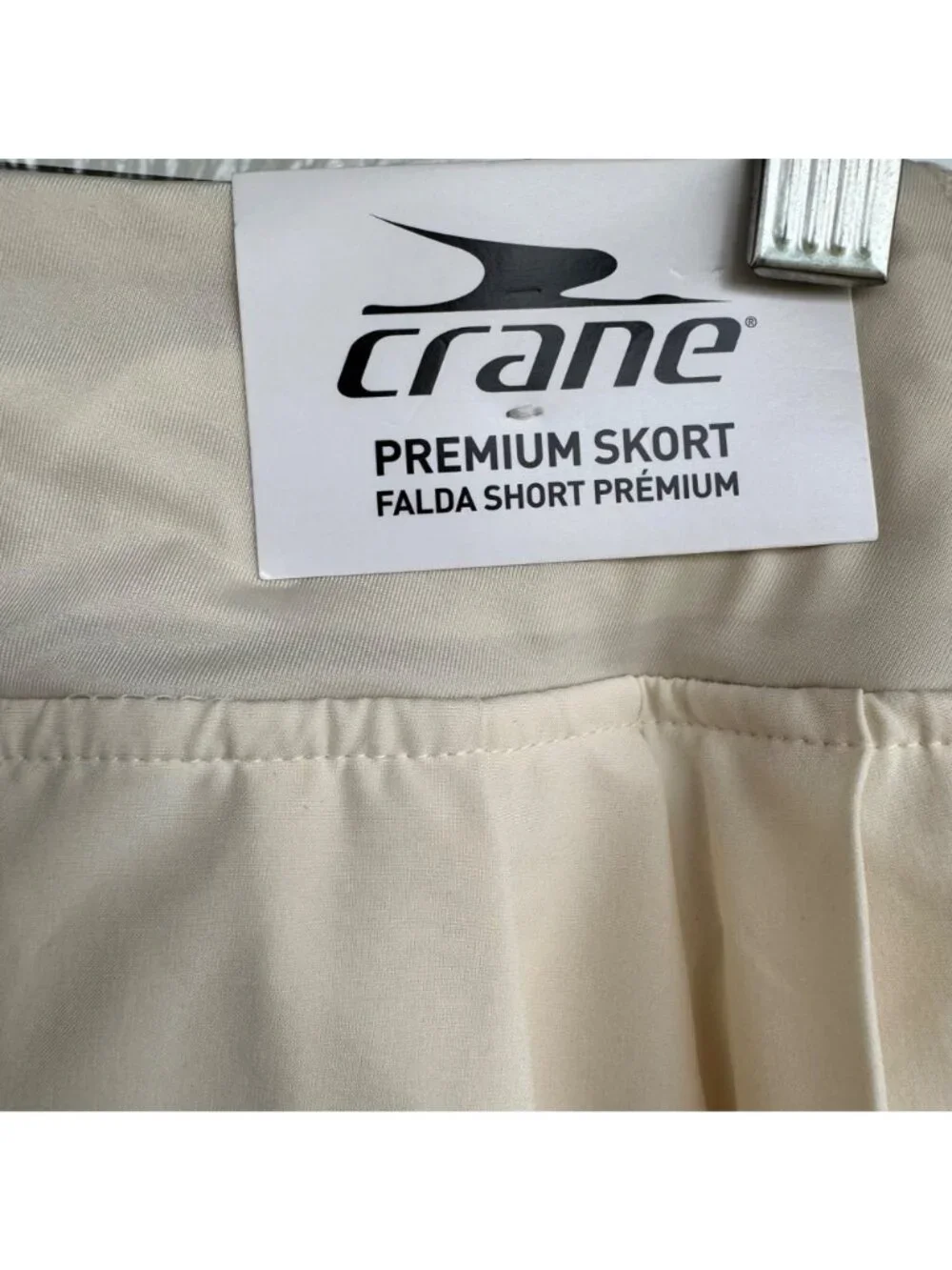 Crane Womens Premium Pleated Skort Built-In Short Cream S Activewear Pickleball - Picture 3 of 16